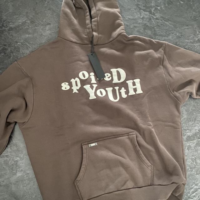 spoiled youth brown hoodie