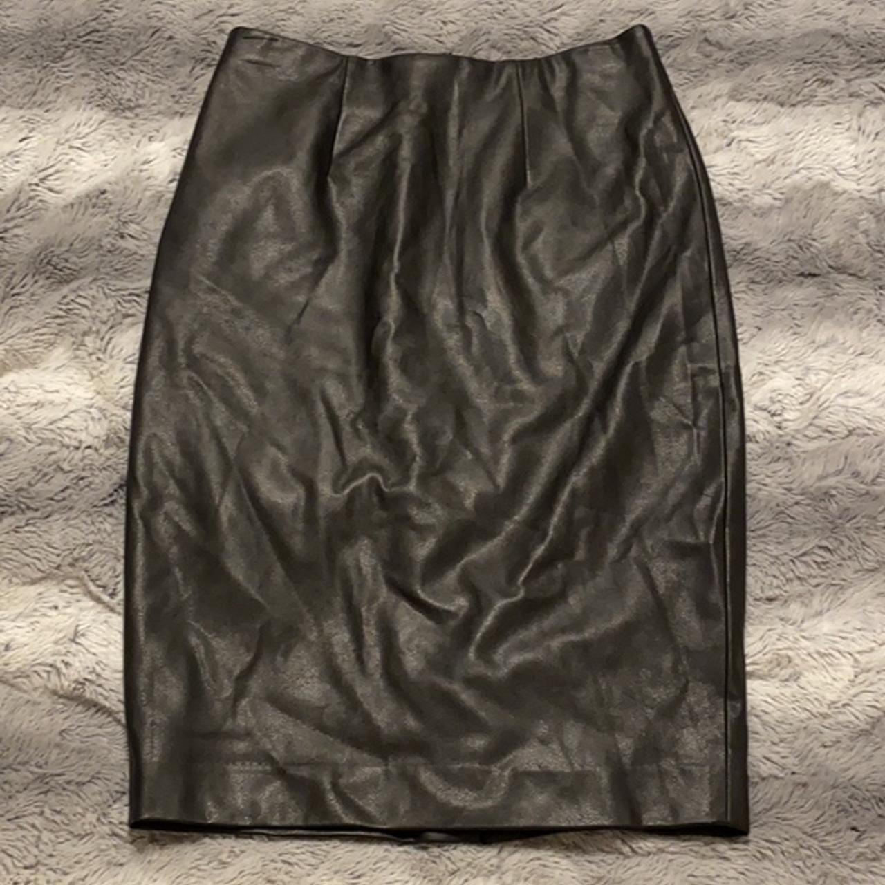 ann taylor leather skirt