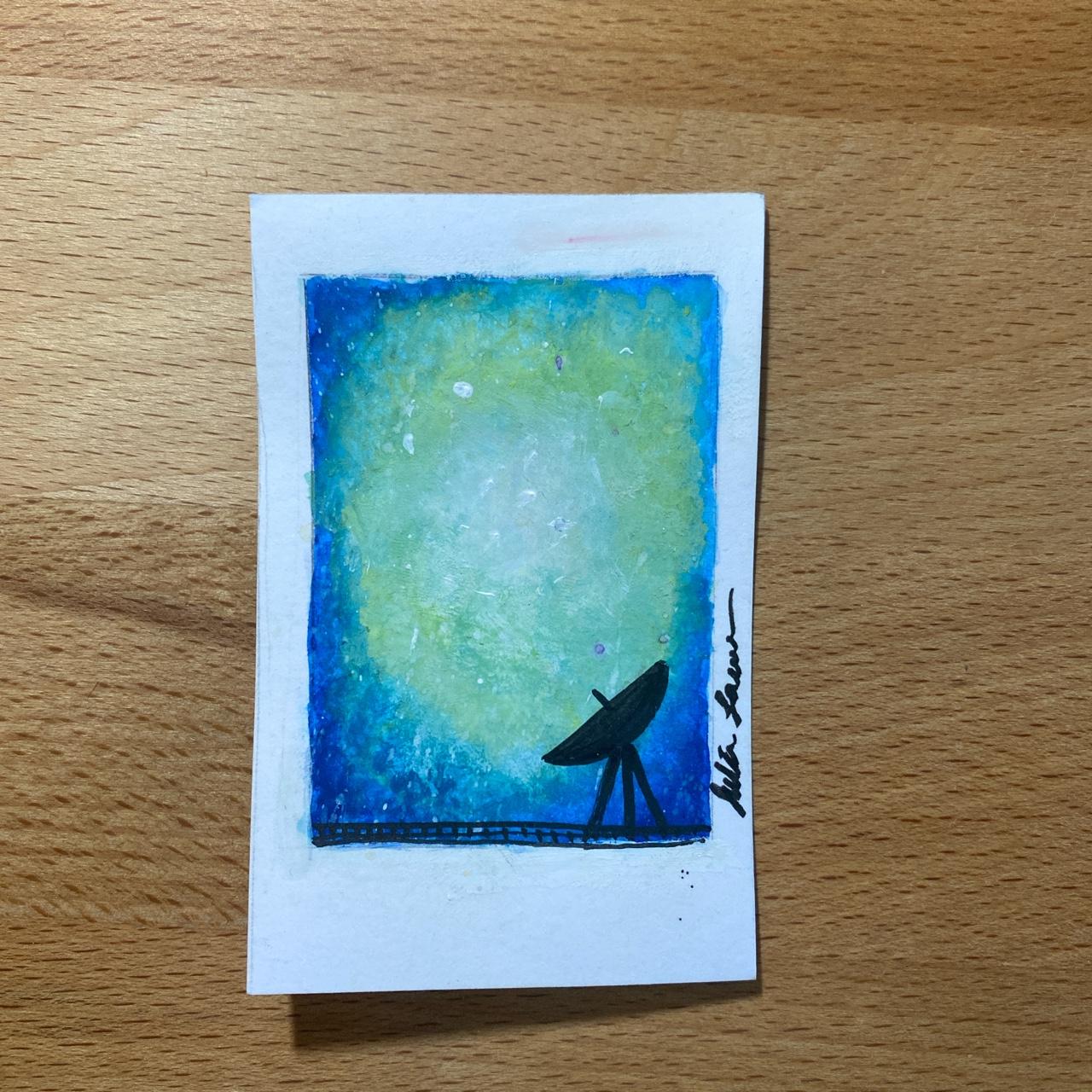 Satellite Polaroid watercolor Depop