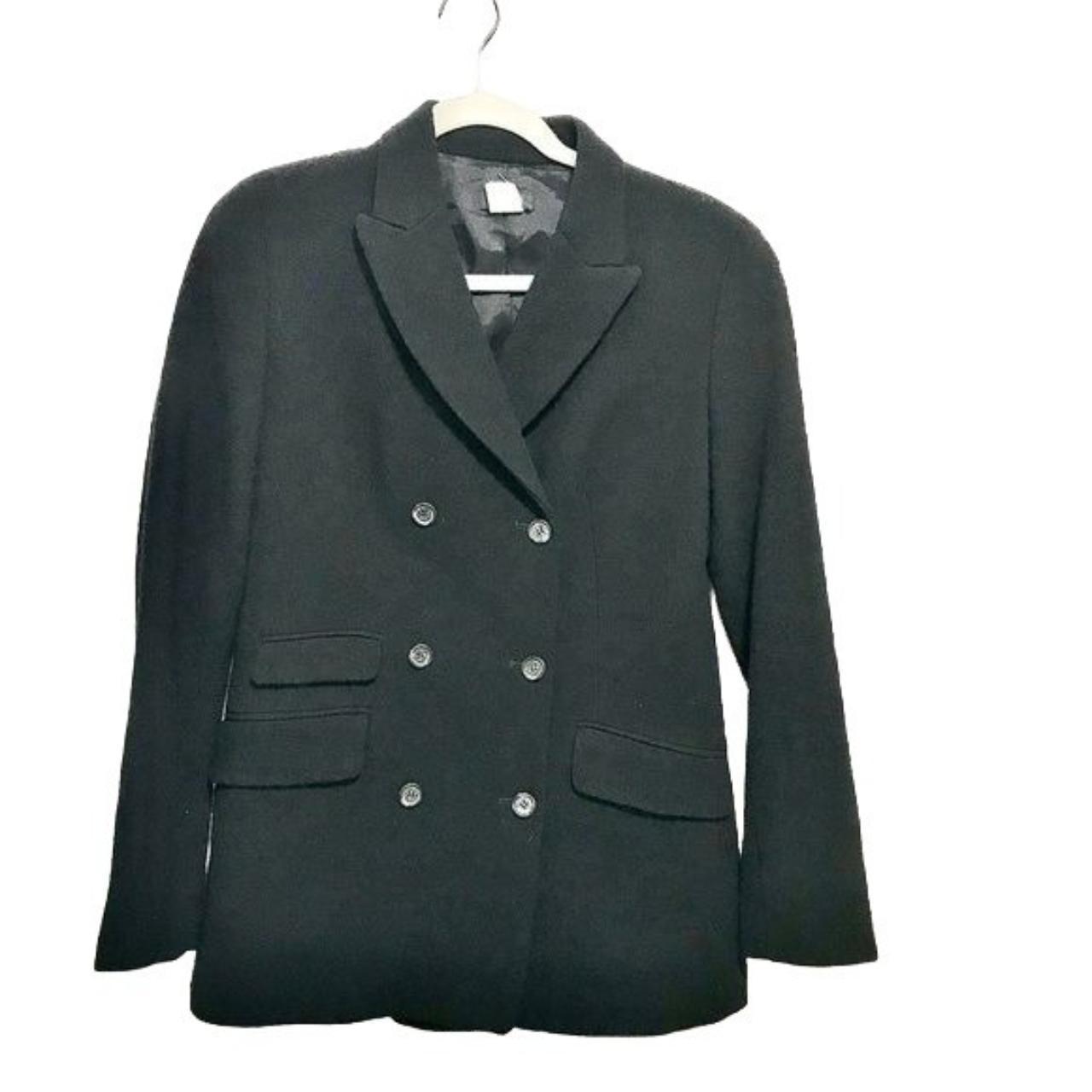 J.Crew Women's Black Coat Depop