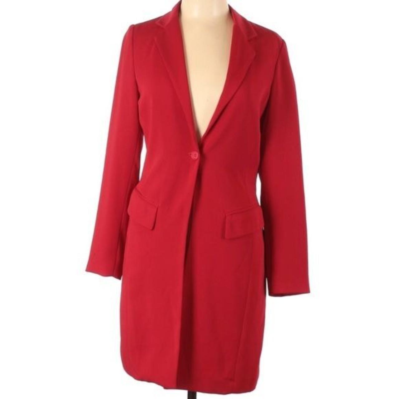 Hugo Buscati Collection Red Longline Blazer... - Depop