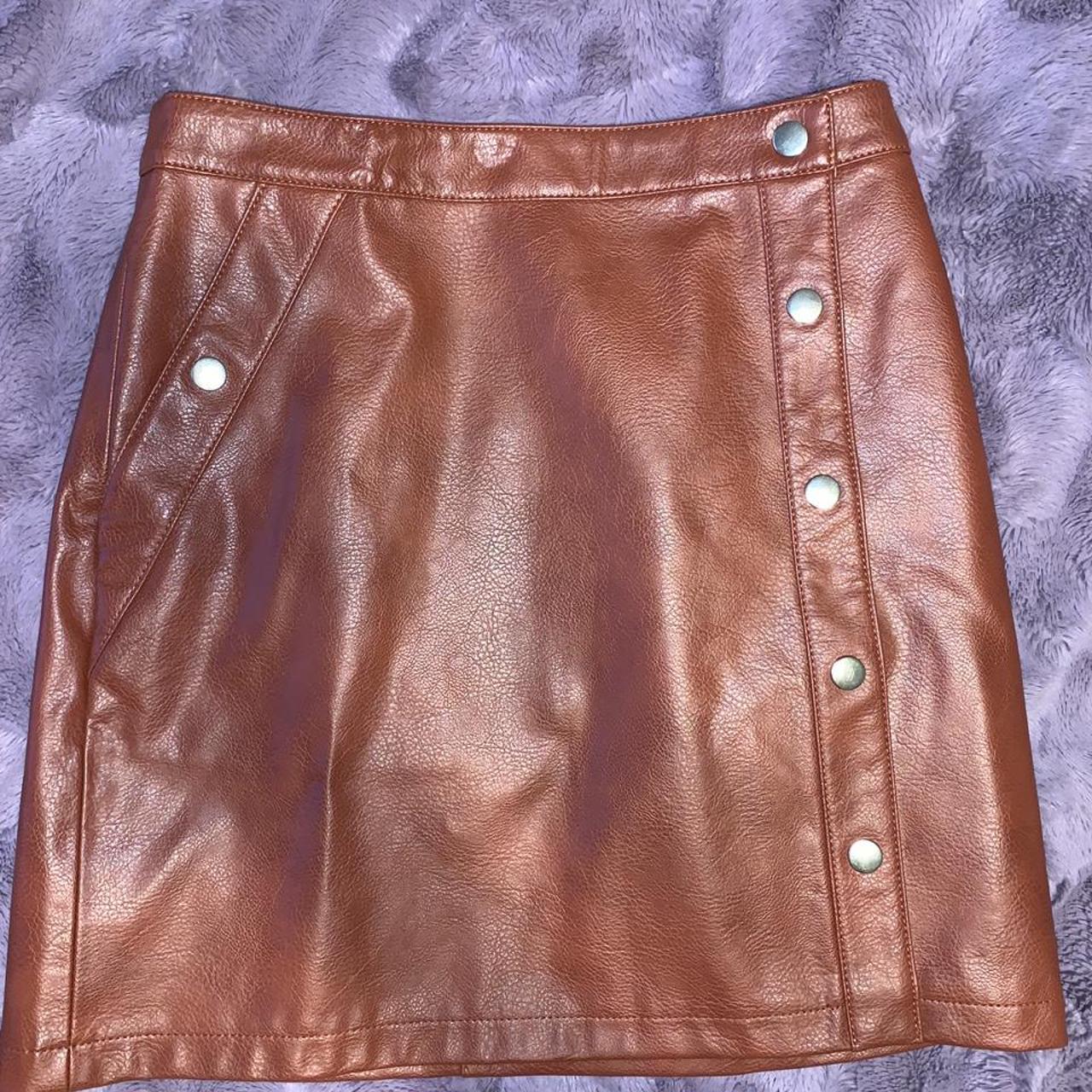 colored pleather skirt