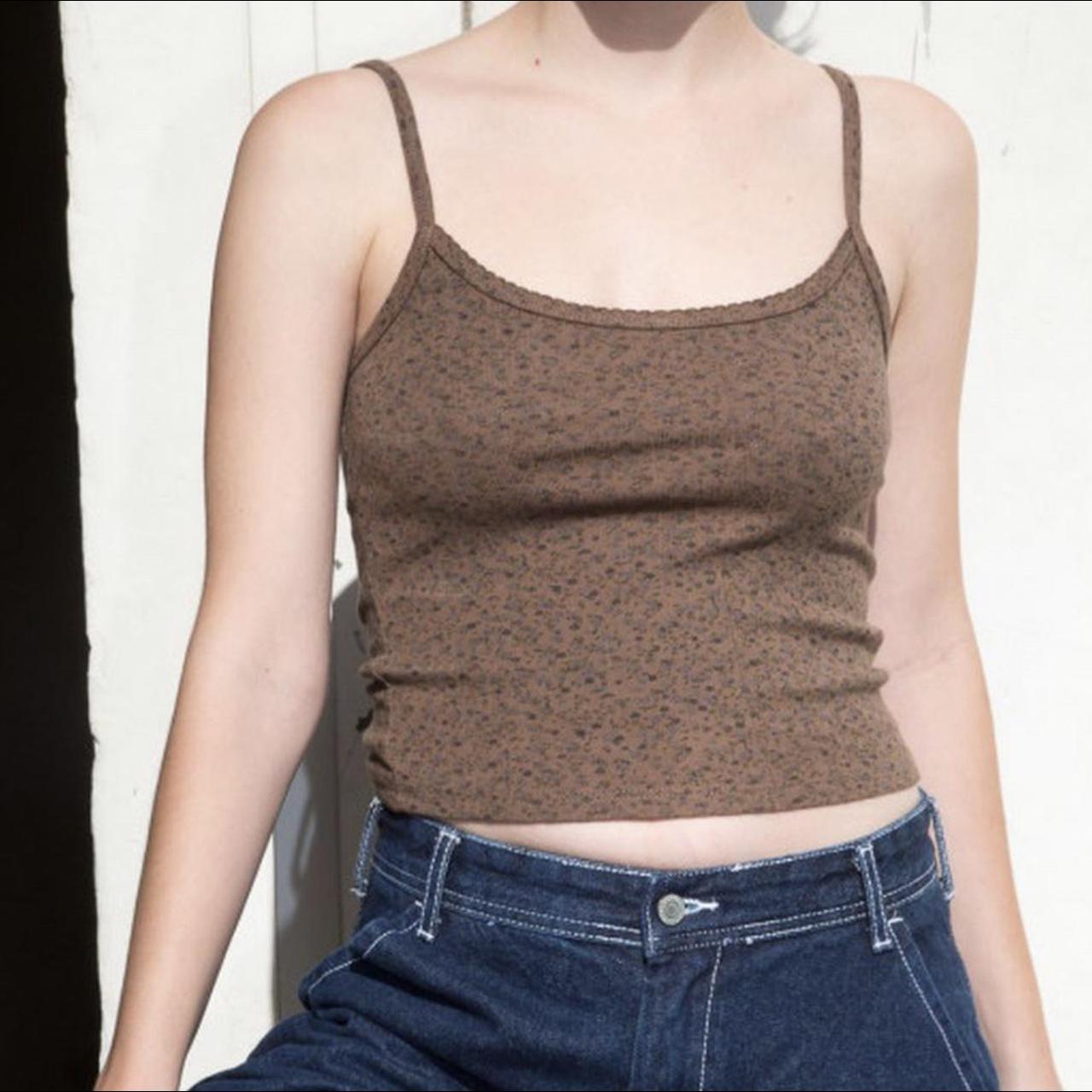 Brandy Melville Brown Floral Tank 🤎 I don’t think... Depop