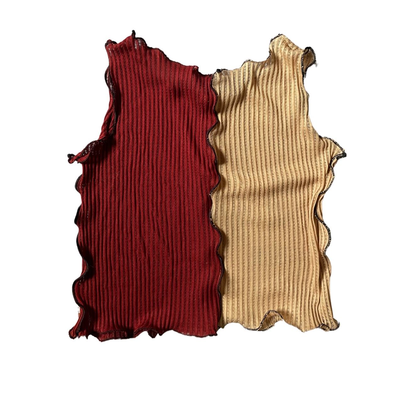 Eckhaus Latta Women's Tan and Burgundy Vest (3)