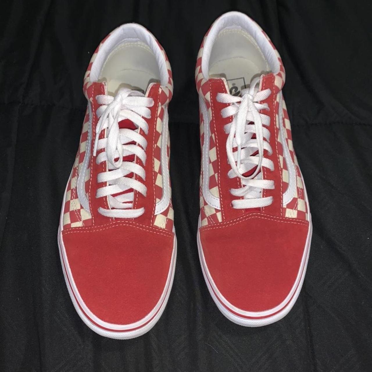 red checkered vans lace up