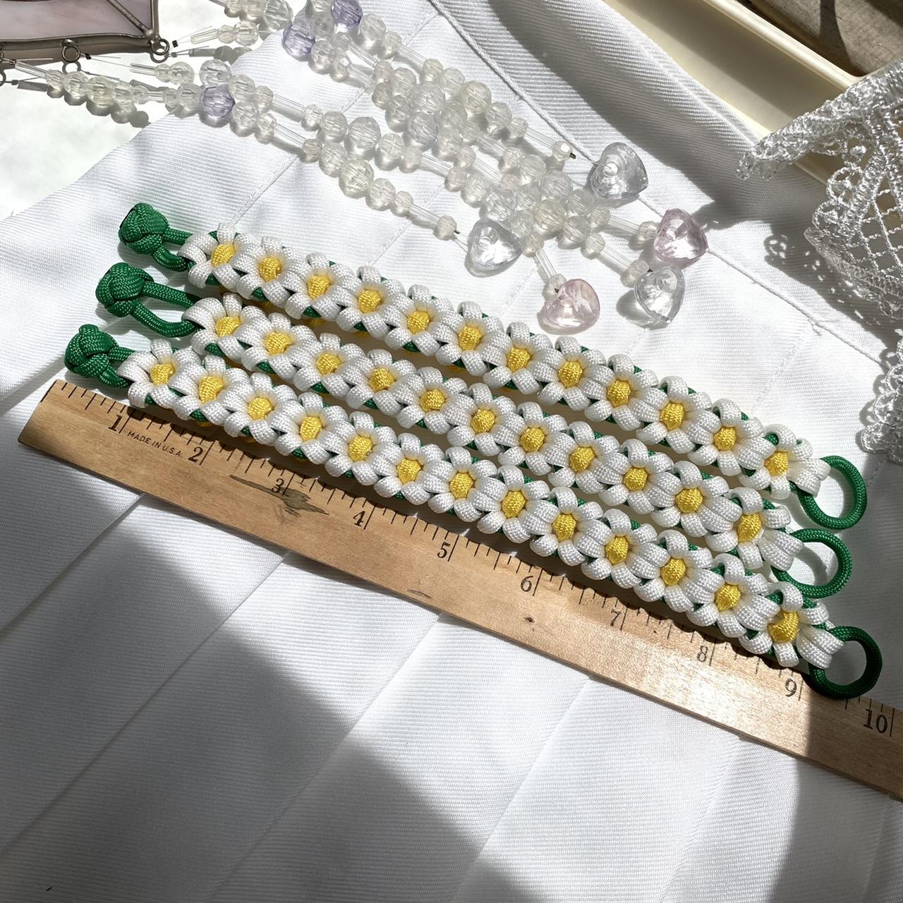 Bead Paracord Bracelet Pattern Macrame Daisy Bracelet Floral