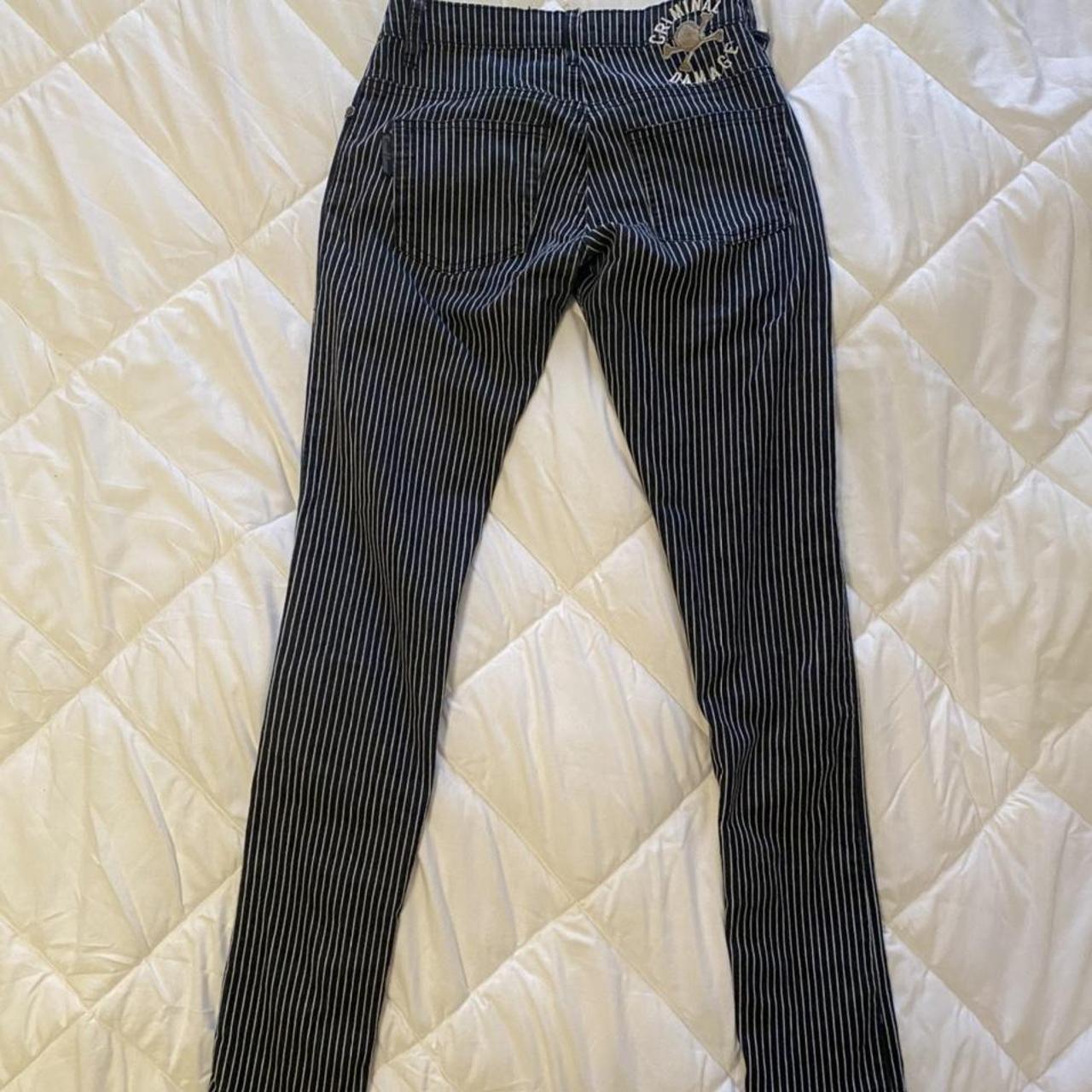 Criminal Damage Women's Black and White Trousers (3)