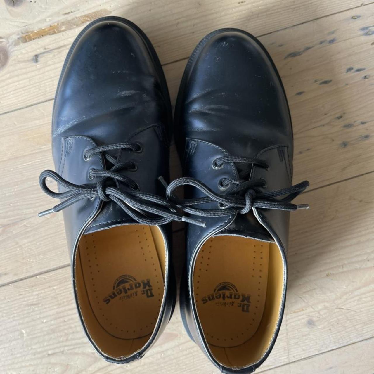 Dr Martens 1461 Smooth black stitching. size EU 39... - Depop