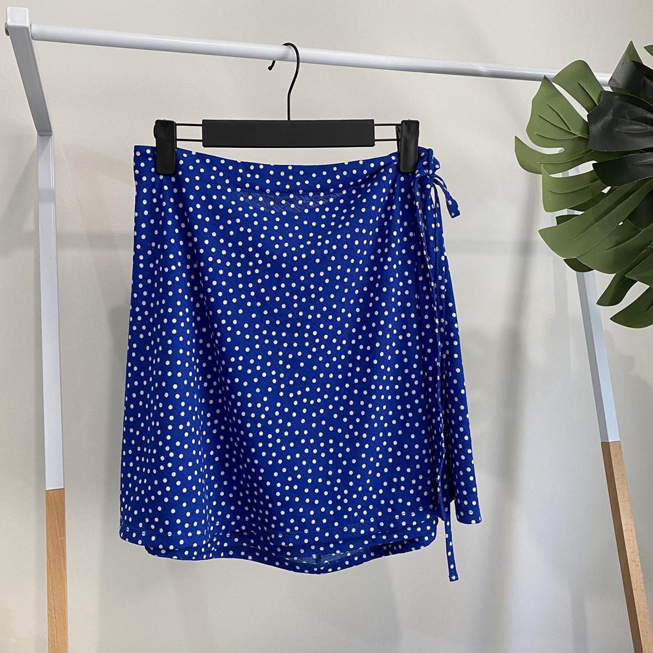 Women's Blue and White Skirt | Depop