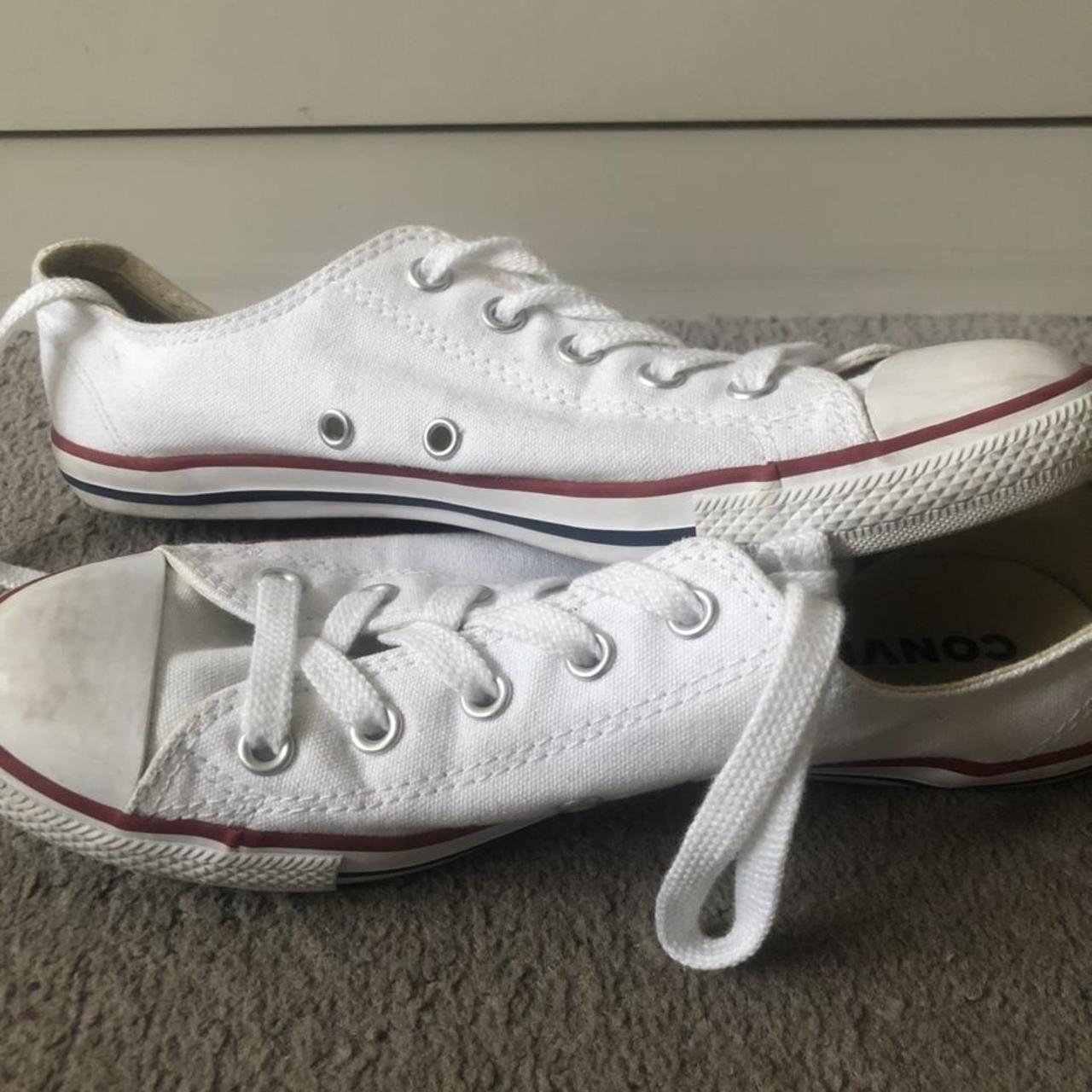 Converse Women's White Trainers | Depop