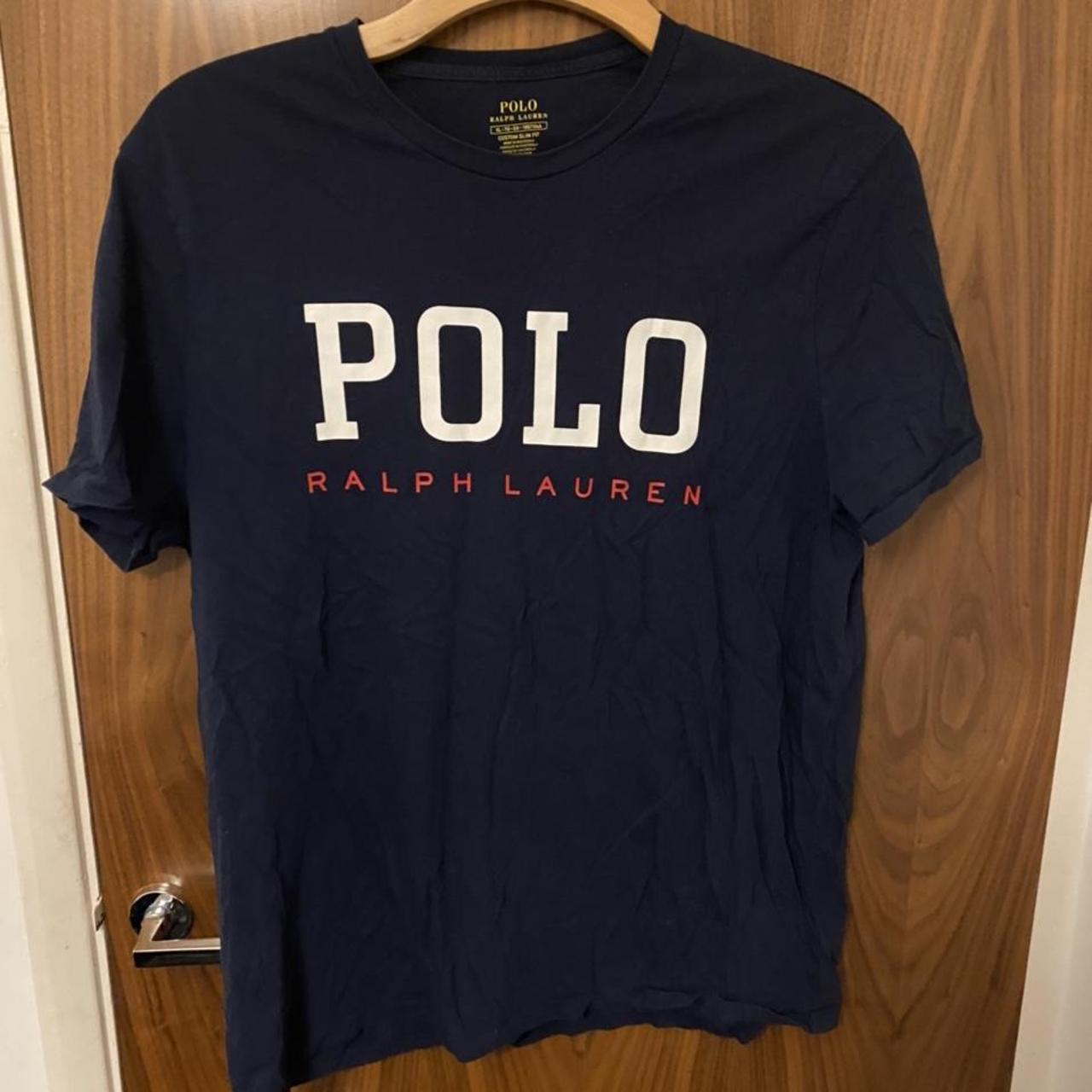 Ralph Lauren t shirt in navy XL - Depop