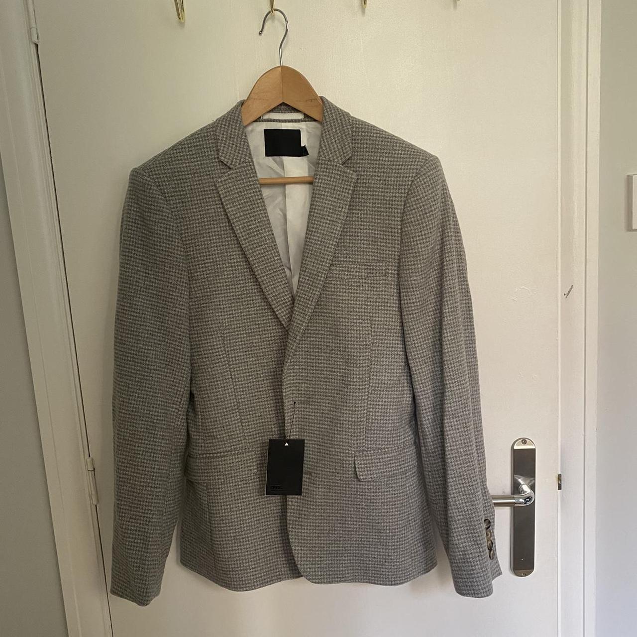 Tweed Asos Blazer Brand new with tags Grey, size... - Depop