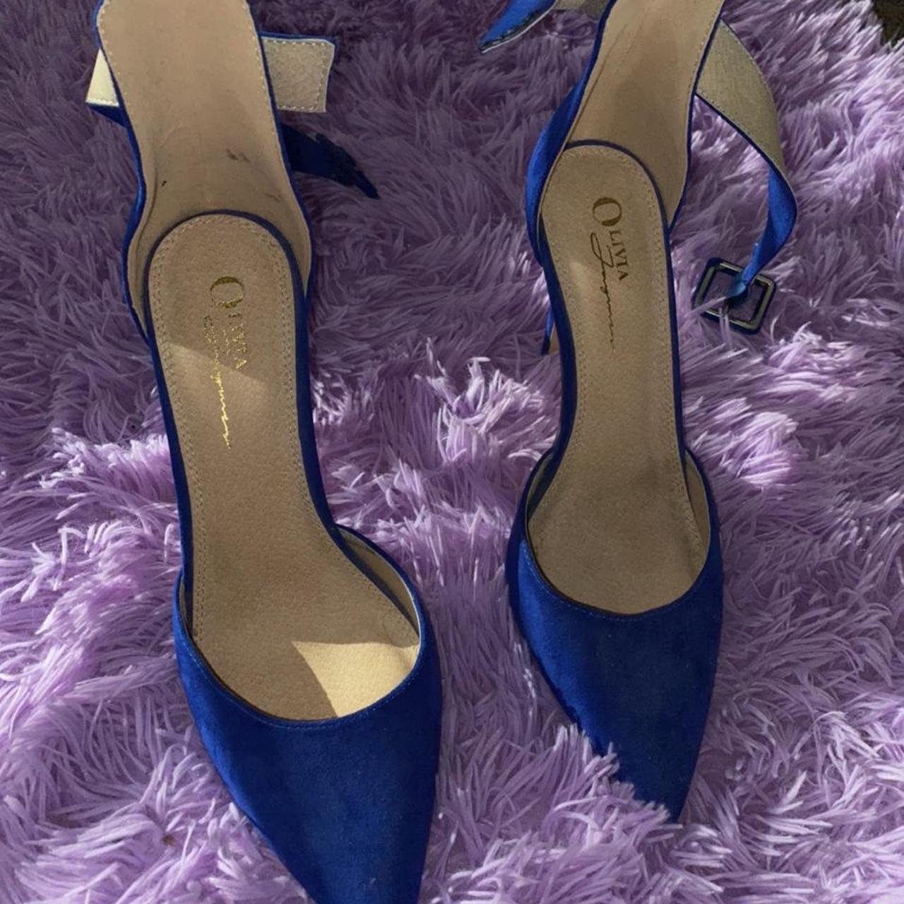 Women's size 8.5 Olivia Jaymes blue heels. Never... Depop