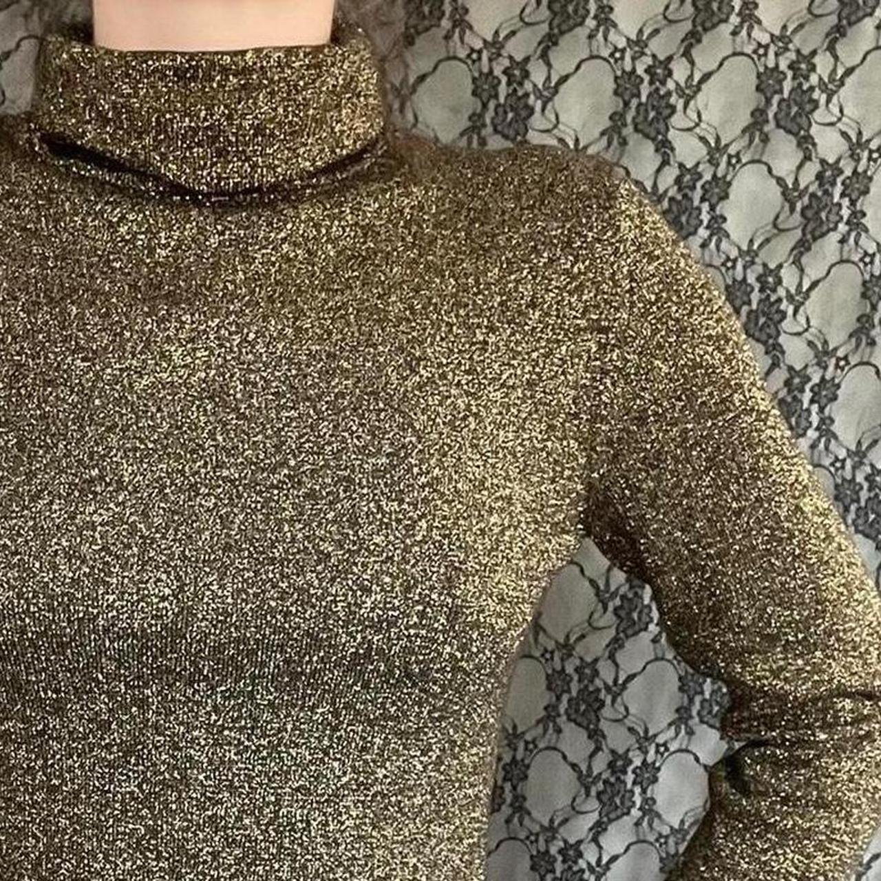 Gold deals glitter turtleneck