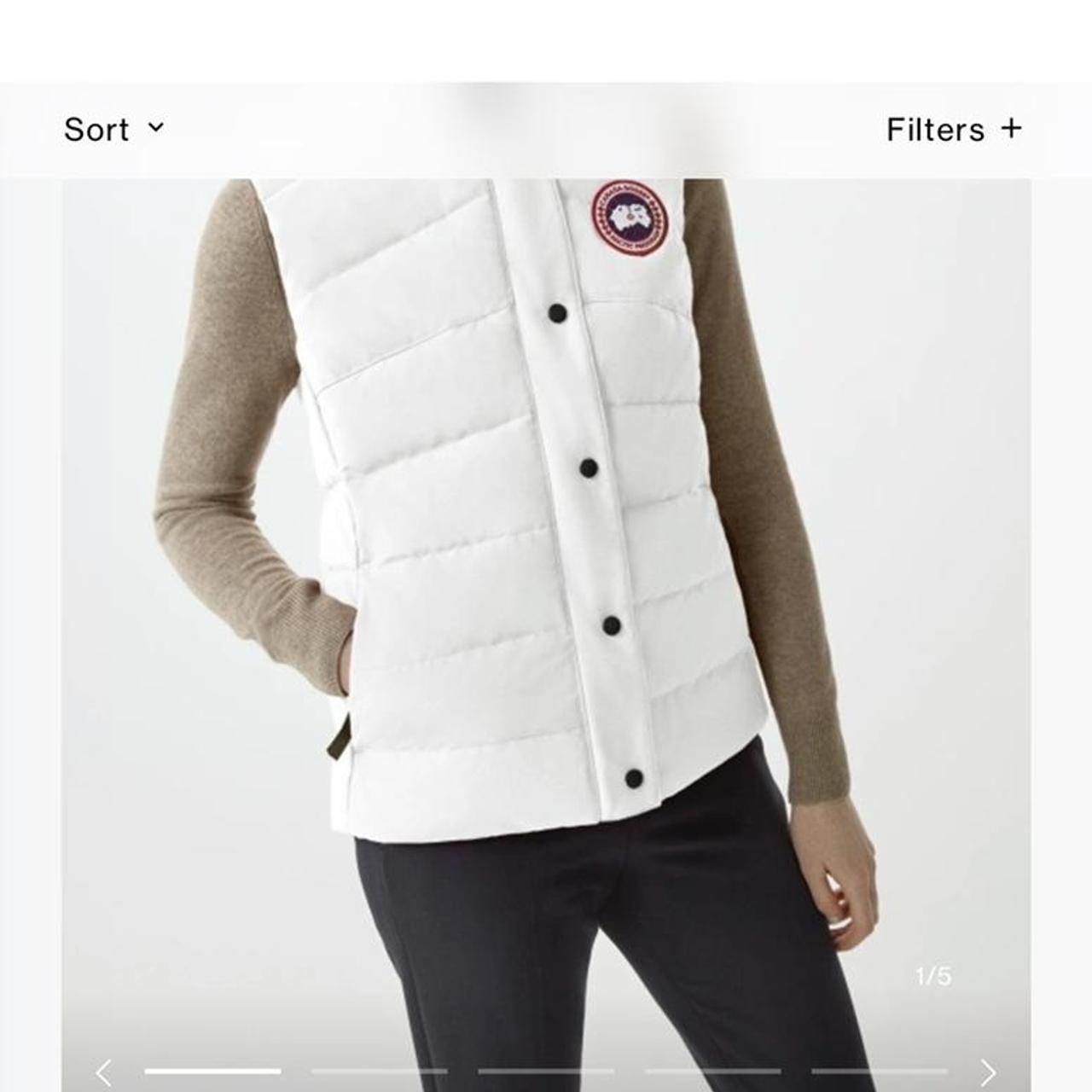 This is a Canada goose vest in the white. This is a... Depop