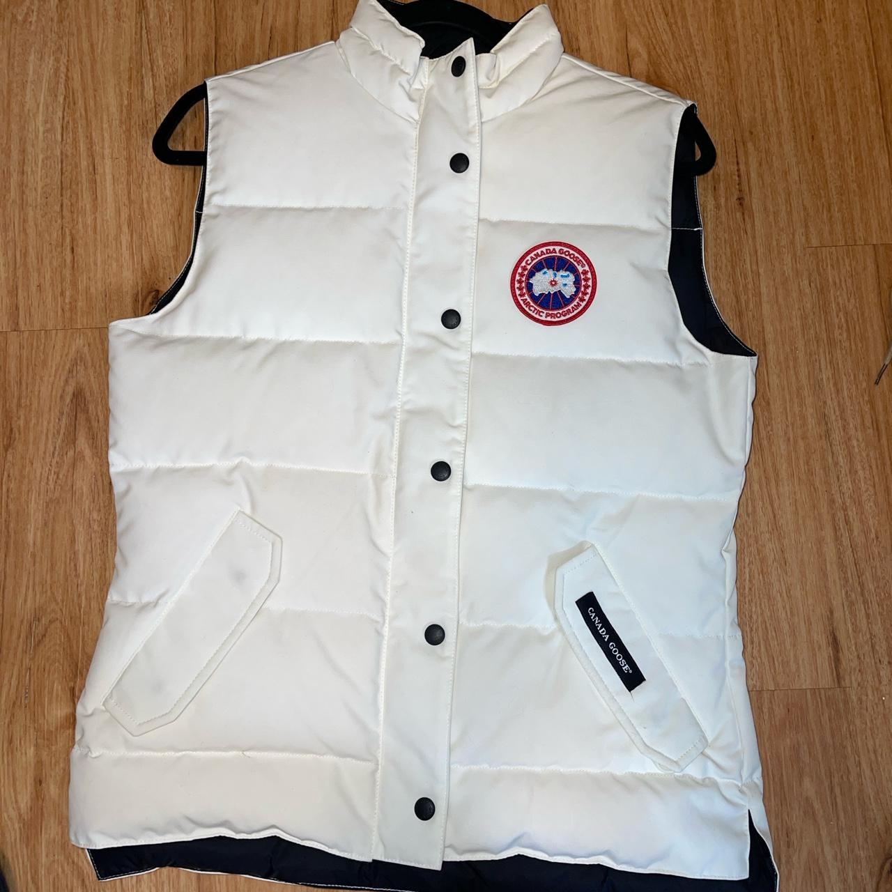 This is a Canada goose vest in the white. This is a... Depop