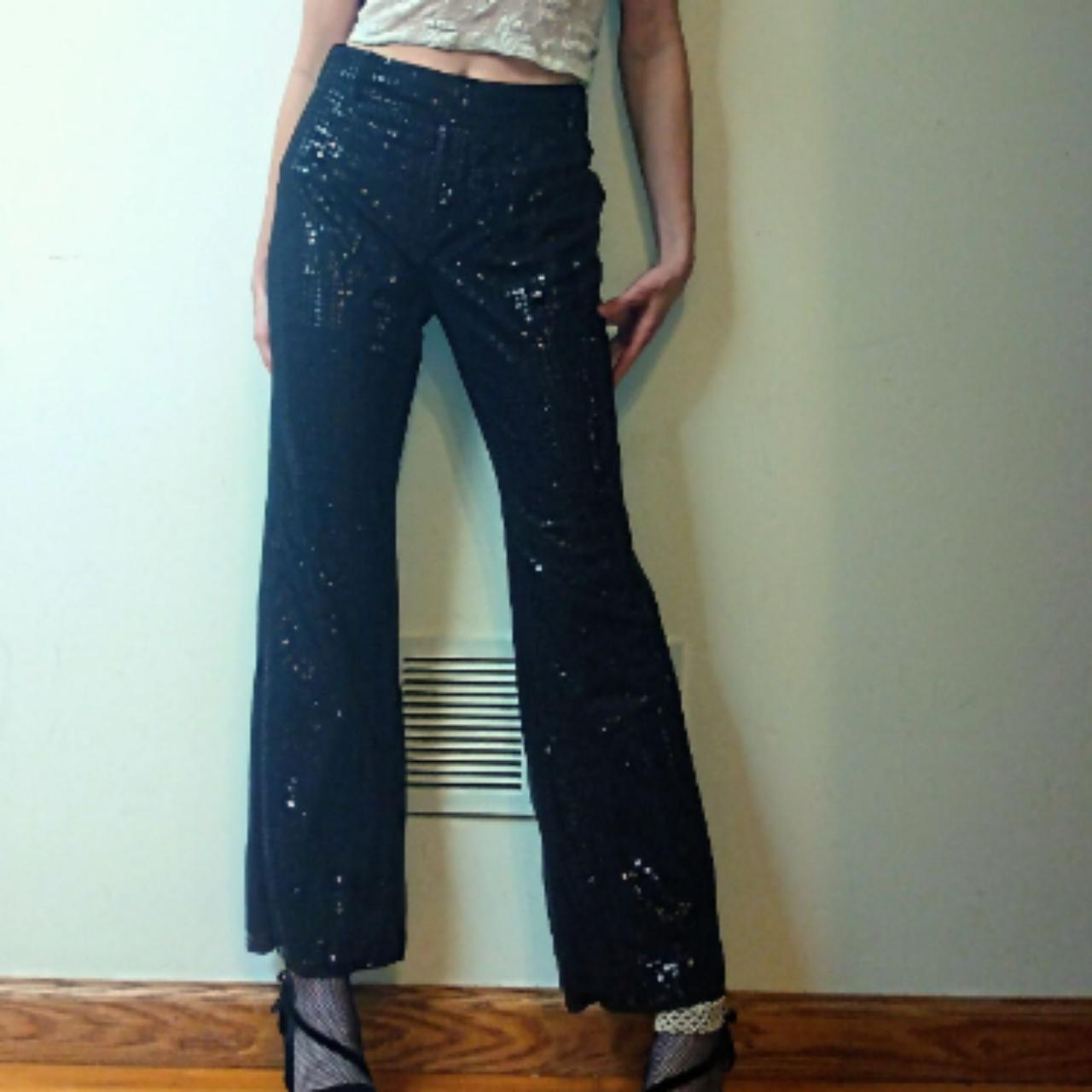 Chic asf vintage Vivienne Tam black sequin pants....