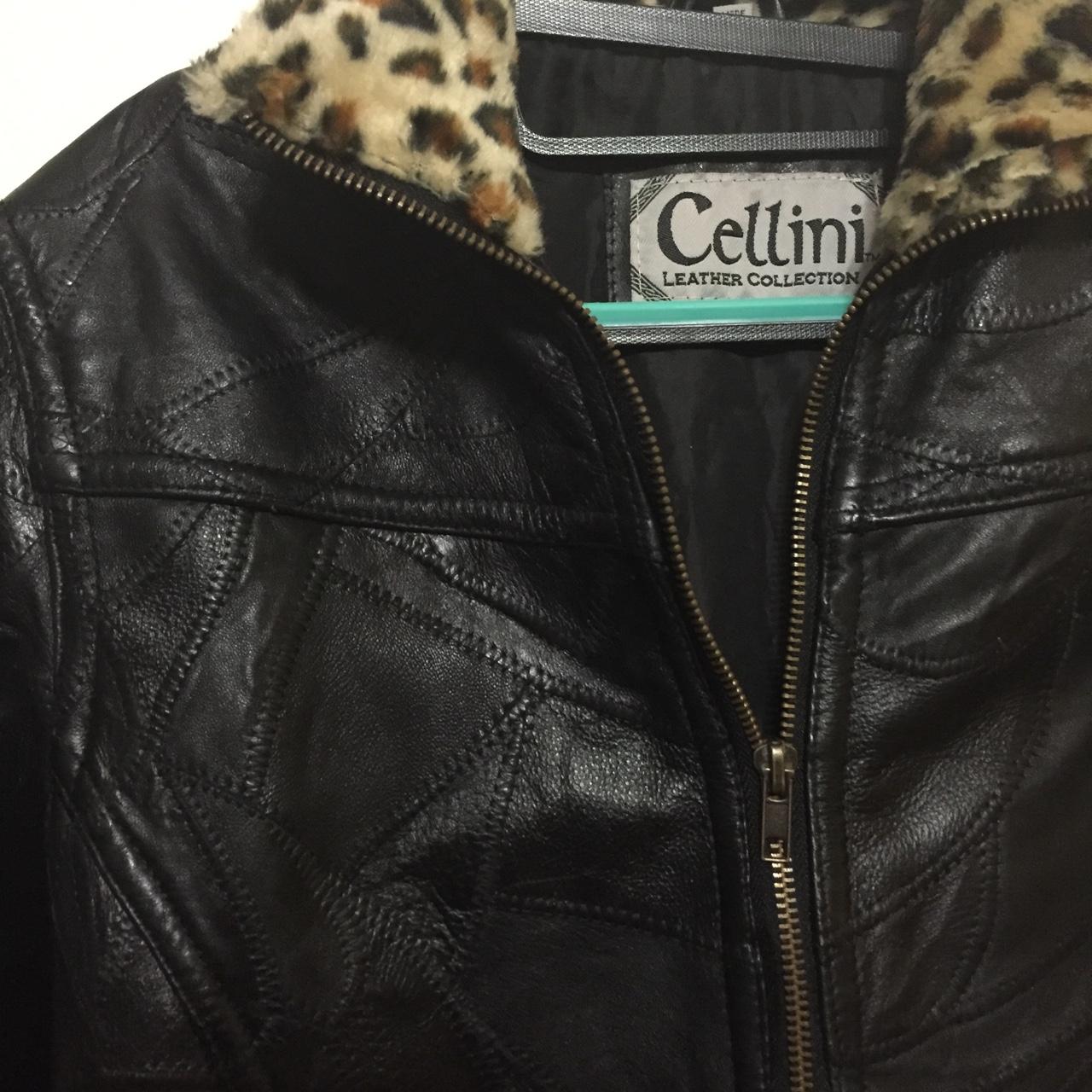 Cellini leather collection jacket. Has a punk feel - Depop