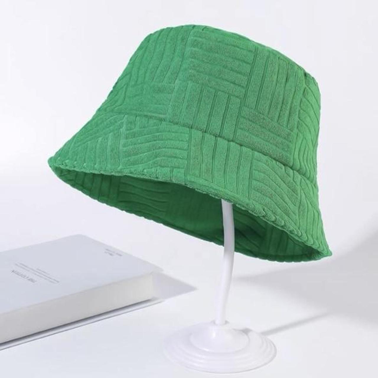 Green Terry Cloth Bucket Hat Brand New Never Worn Depop