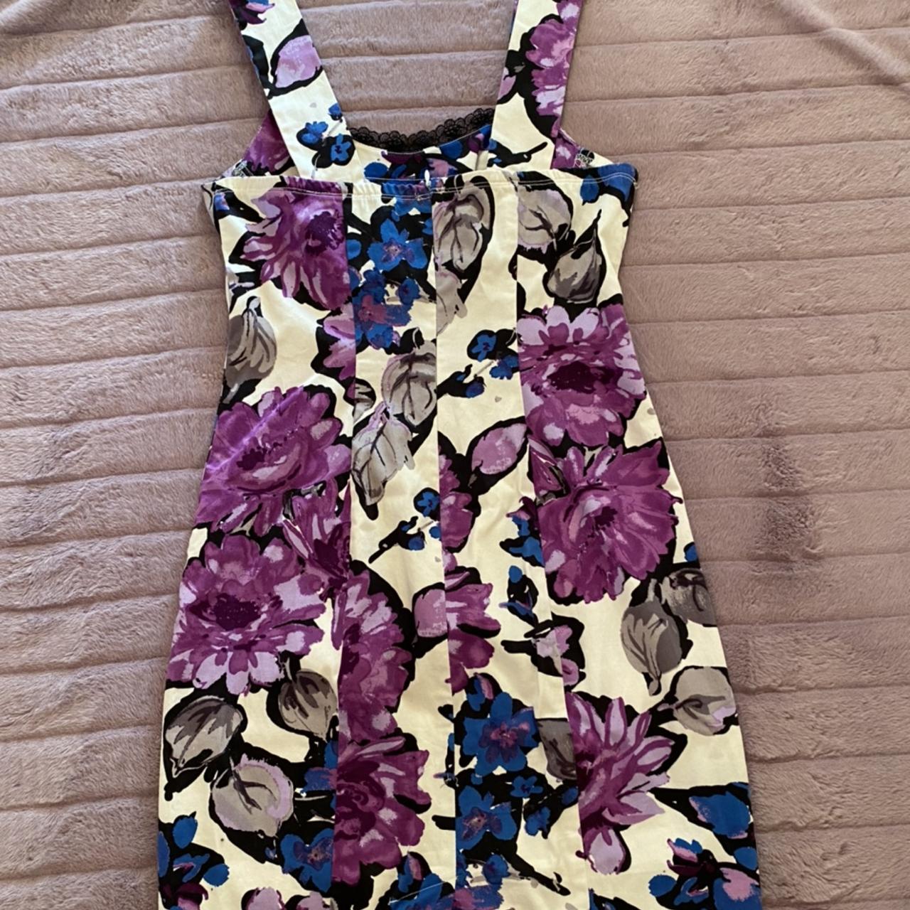 vintage 90s purple and blue floral dress 💜Please... - Depop