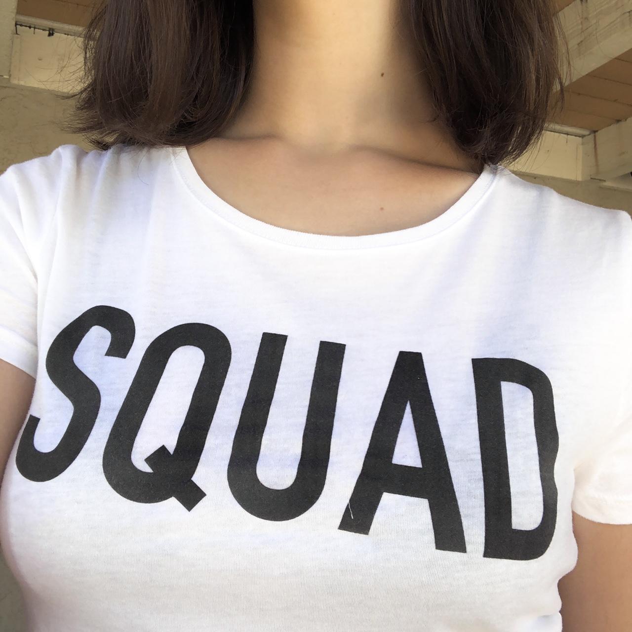 White short sleeved crop top with scoop neck and... Depop