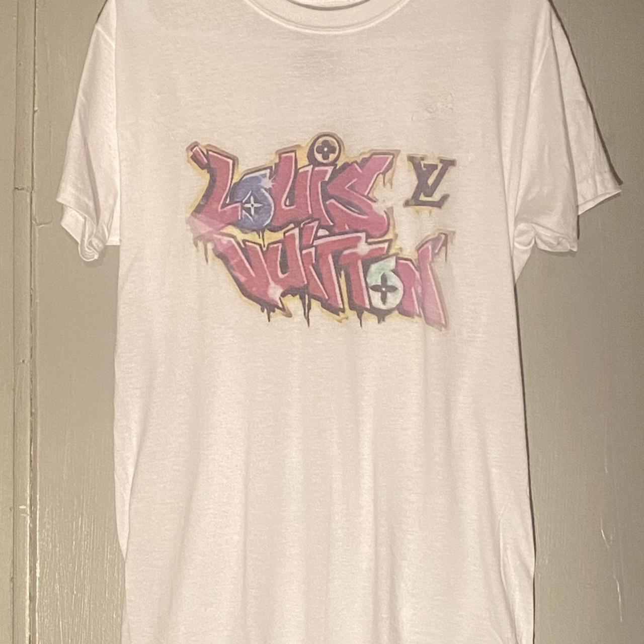Lv pink and black logo drip tshirt – Sweetandsassytrends