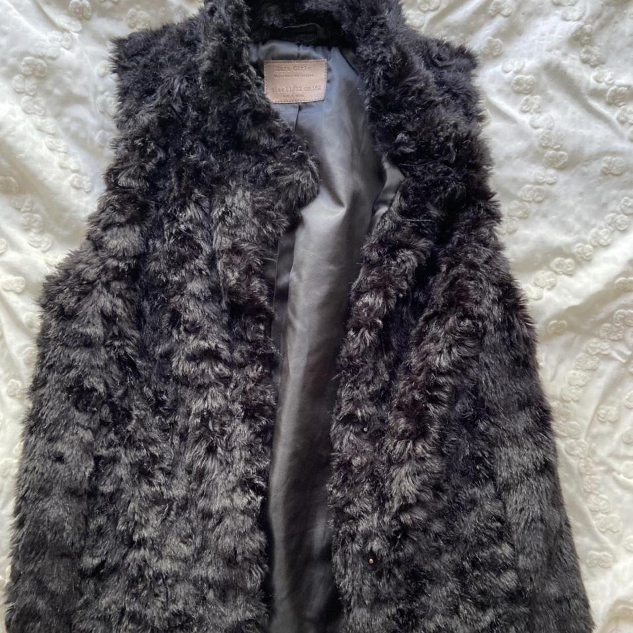 faux fur vest zara