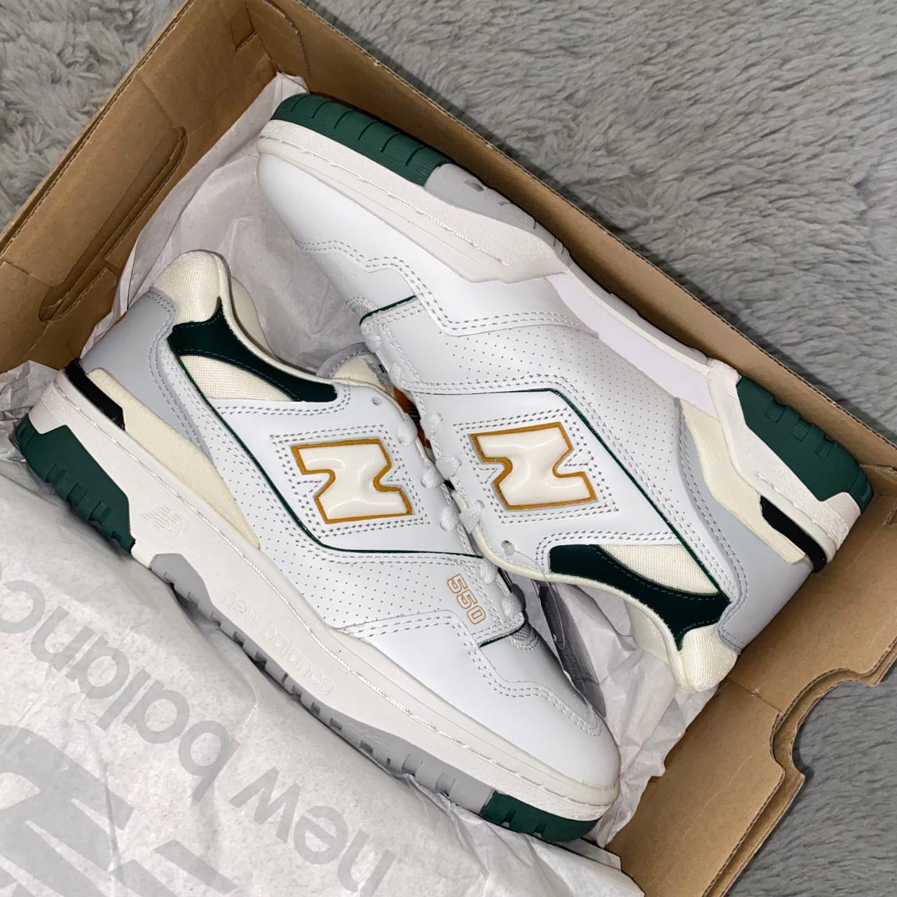 New Balance 550 Nightwatch White / Green... Depop