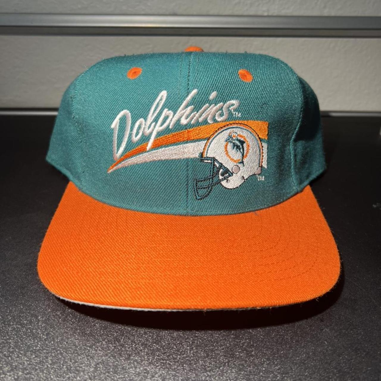 Vintage Reebok Miami Dolphins Fitted Hat Size 7 - Depop