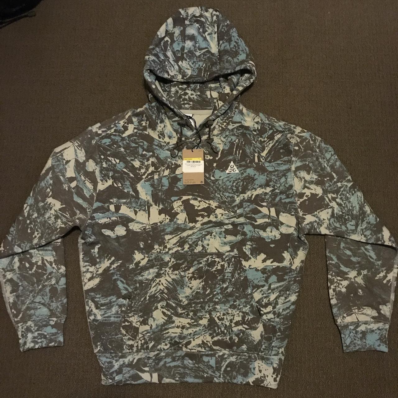 Nike ACG Camo Hoodie Size Small Fits abit bigger and... - Depop