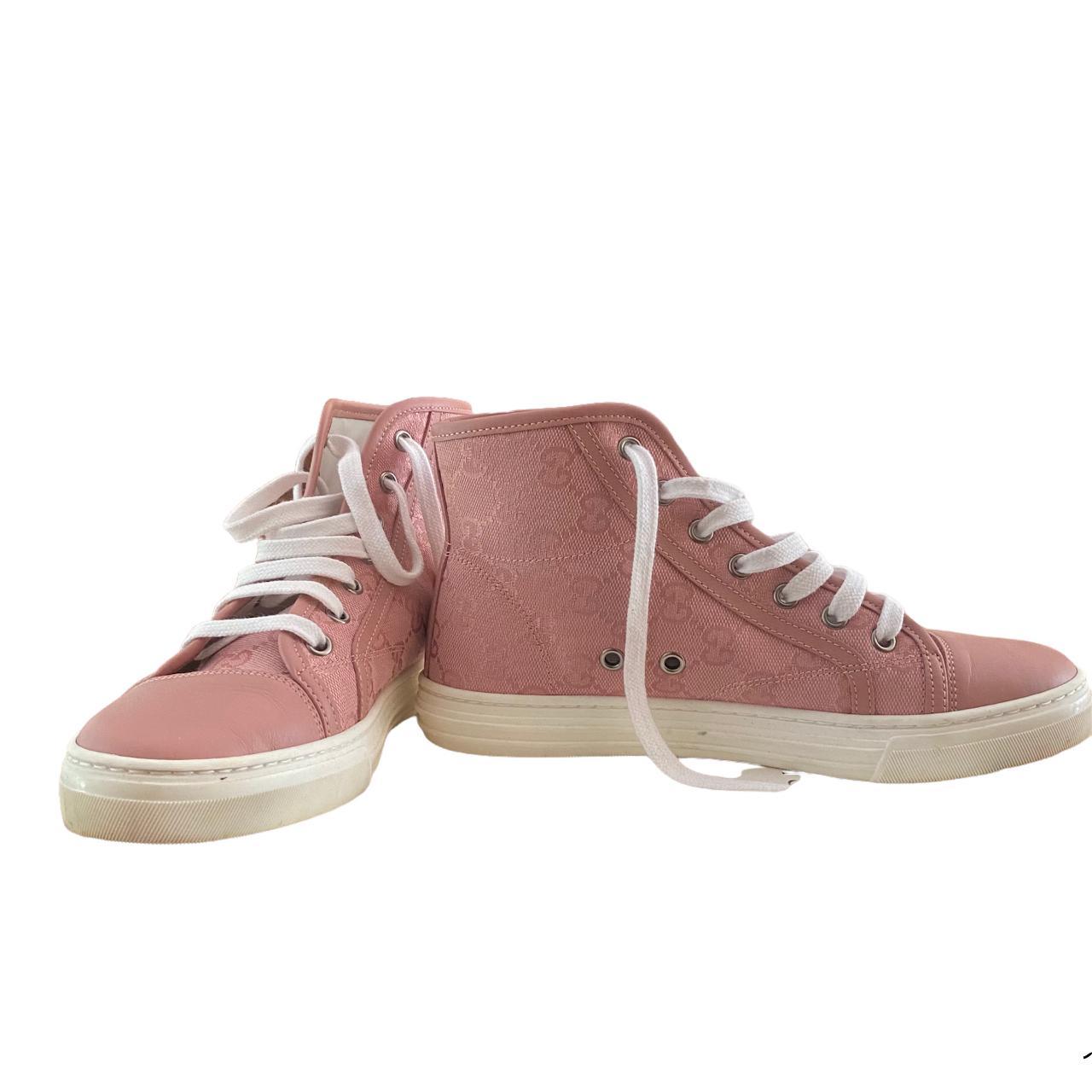 gucci high top sneakers! 100% authentic Gucci Pink... - Depop