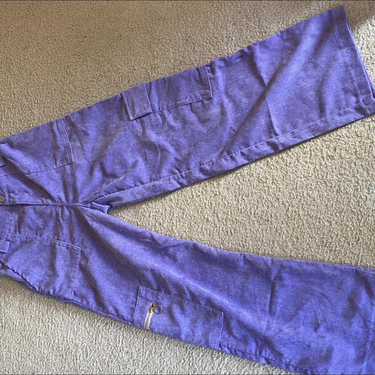 light purple corduroy pants