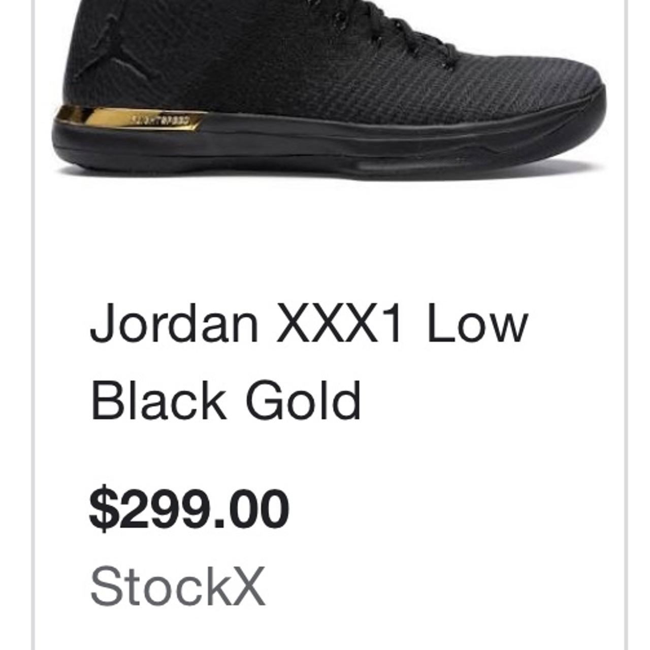 Jordan xxx1 cheap low black gold