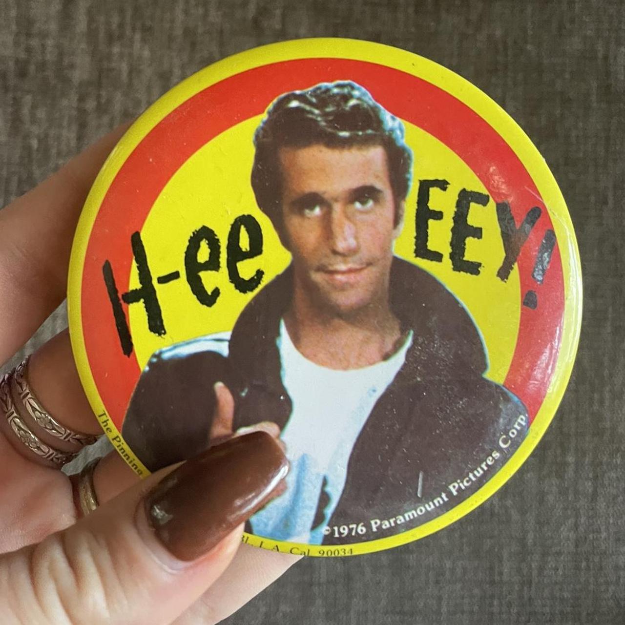 Vintage pin Heeeeyyy #thefonz #fonzie #pin #button... - Depop