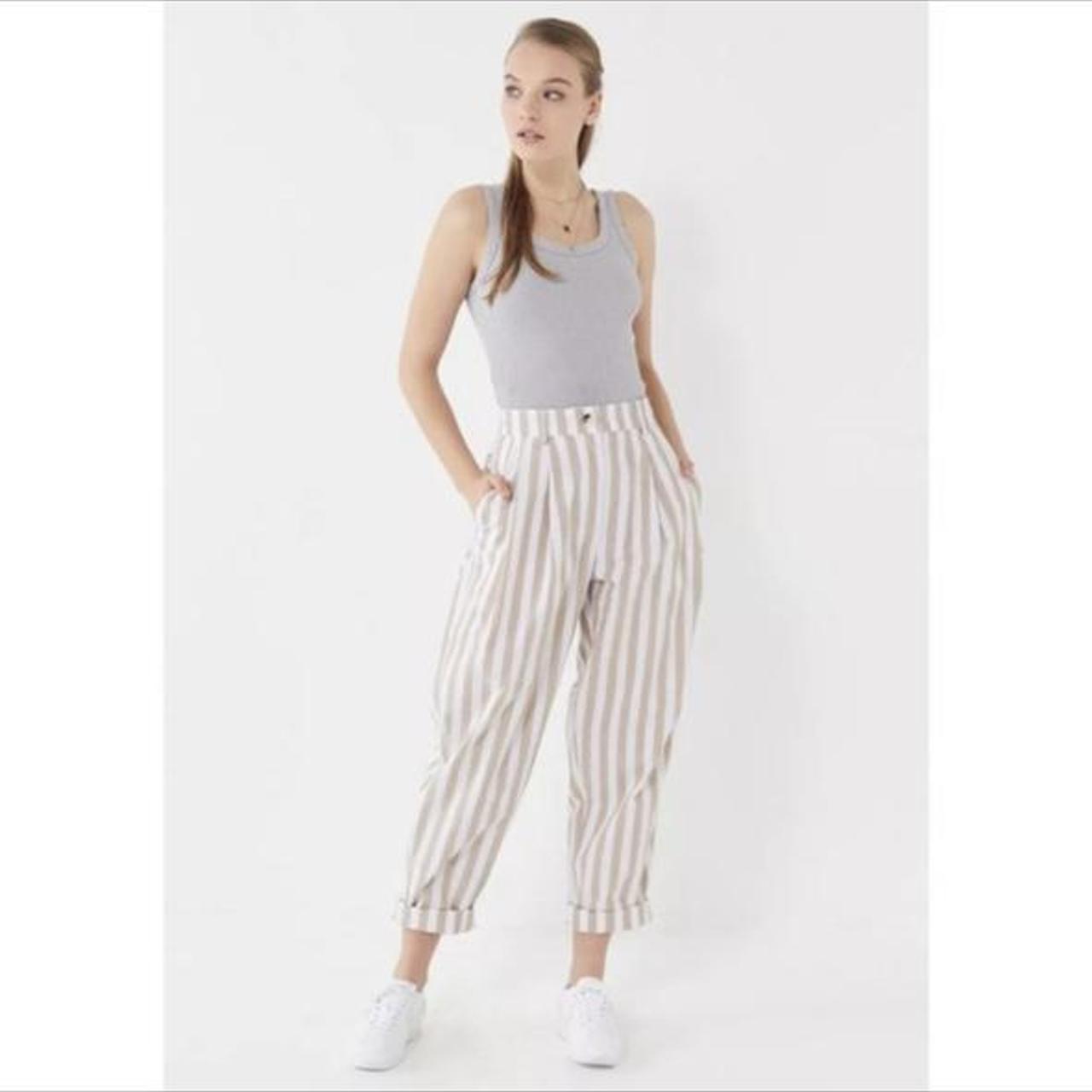 Tan clearance striped pants