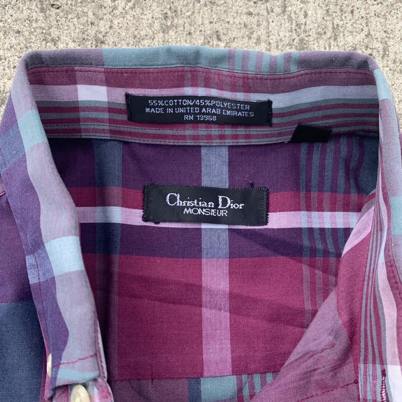 Vintage Christian Dior Shirt Medium Purple Flannel... - Depop