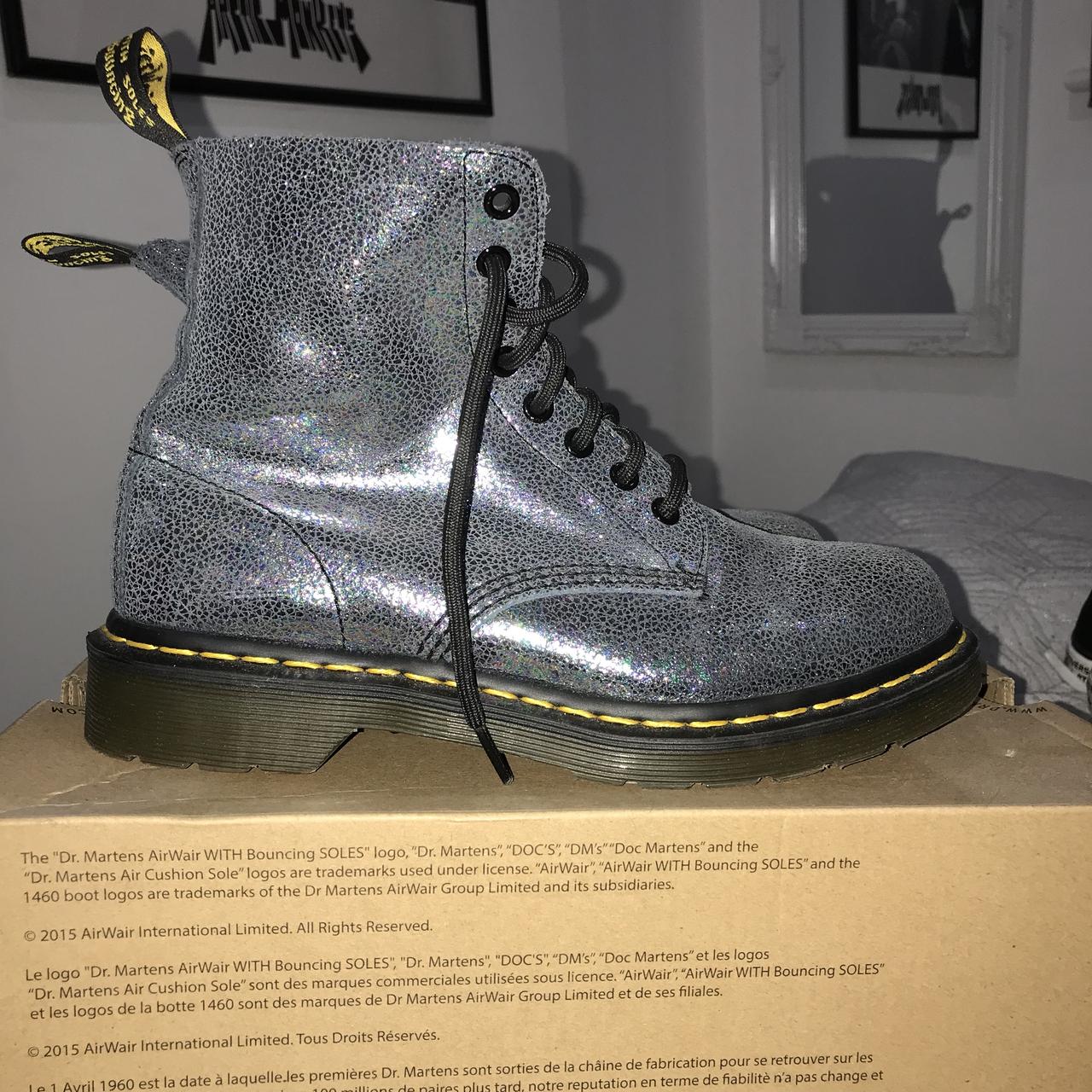 Dr. martens ‘oil spill’ coloured, 8 eyelet boots Depop