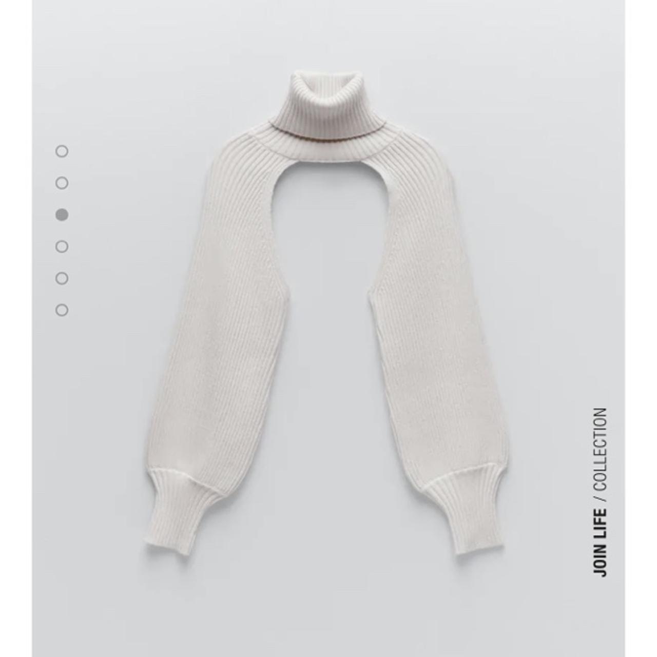 zara turtleneck sleeve scarf