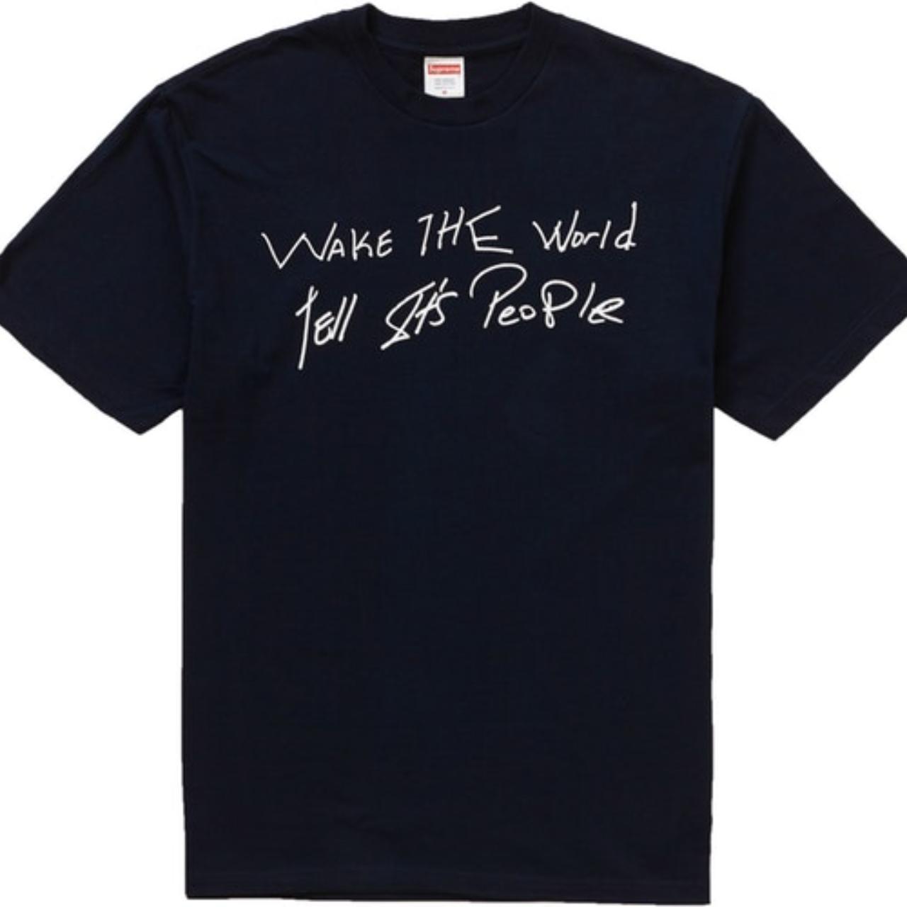 Supreme Buju Banton Wake The World Tee Navy, Brand...