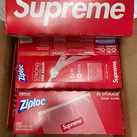 SUPREME ZIPLOC BAGS 1 BOX (30 CT QUART SLIDER) BRAND NEW IN HAND READY TO  SHIP