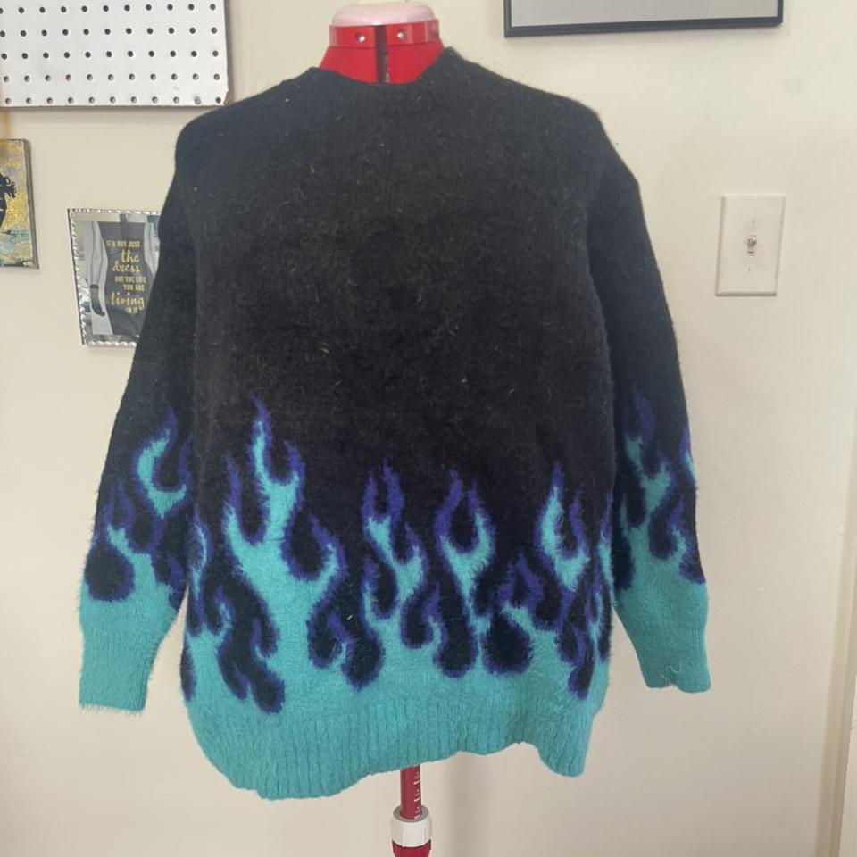 blue flame sweater adika