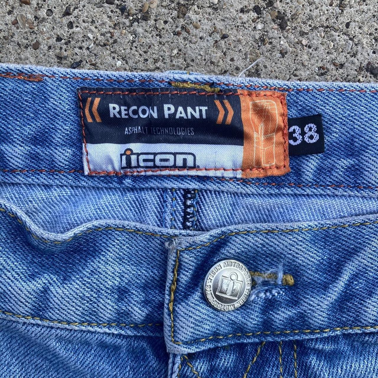 Icon Men's Recon newest Motorcycle Jeans Pants Reinforced Ashphalt Denim - 38