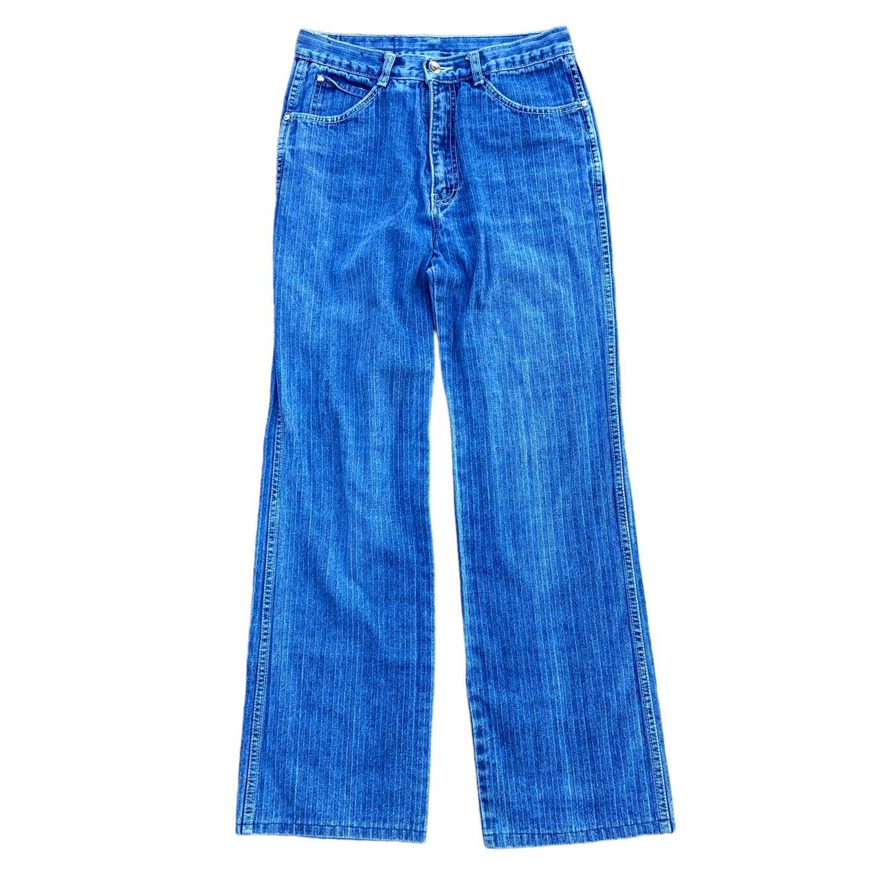 👖 VINTAGE UNION BAY LIGHT BLUE VERTICAL STRIPED... Depop