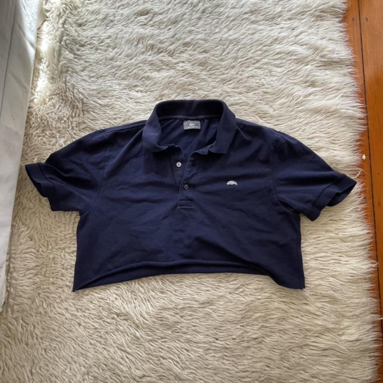 Lacoste cropped polo shirt. Authentic, vintage... - Depop