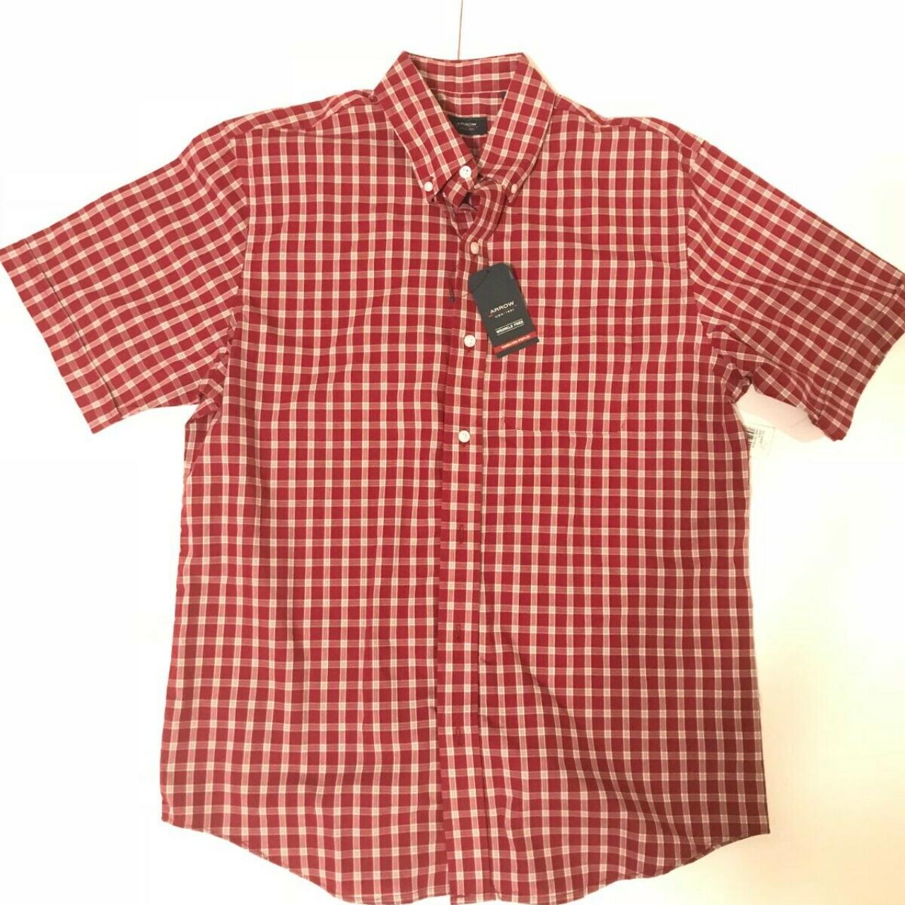 Arrow 1851 Men's Hamilton Poplin Short Sleeve Button... - Depop