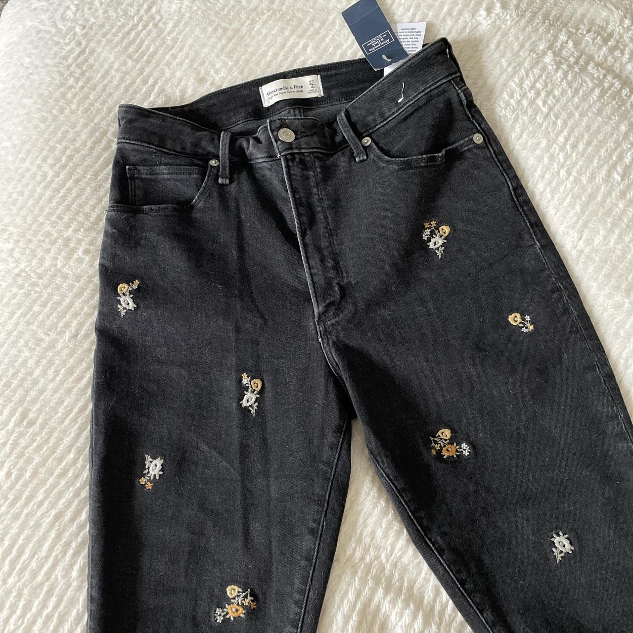 Abercrombie sales embroidered jeans