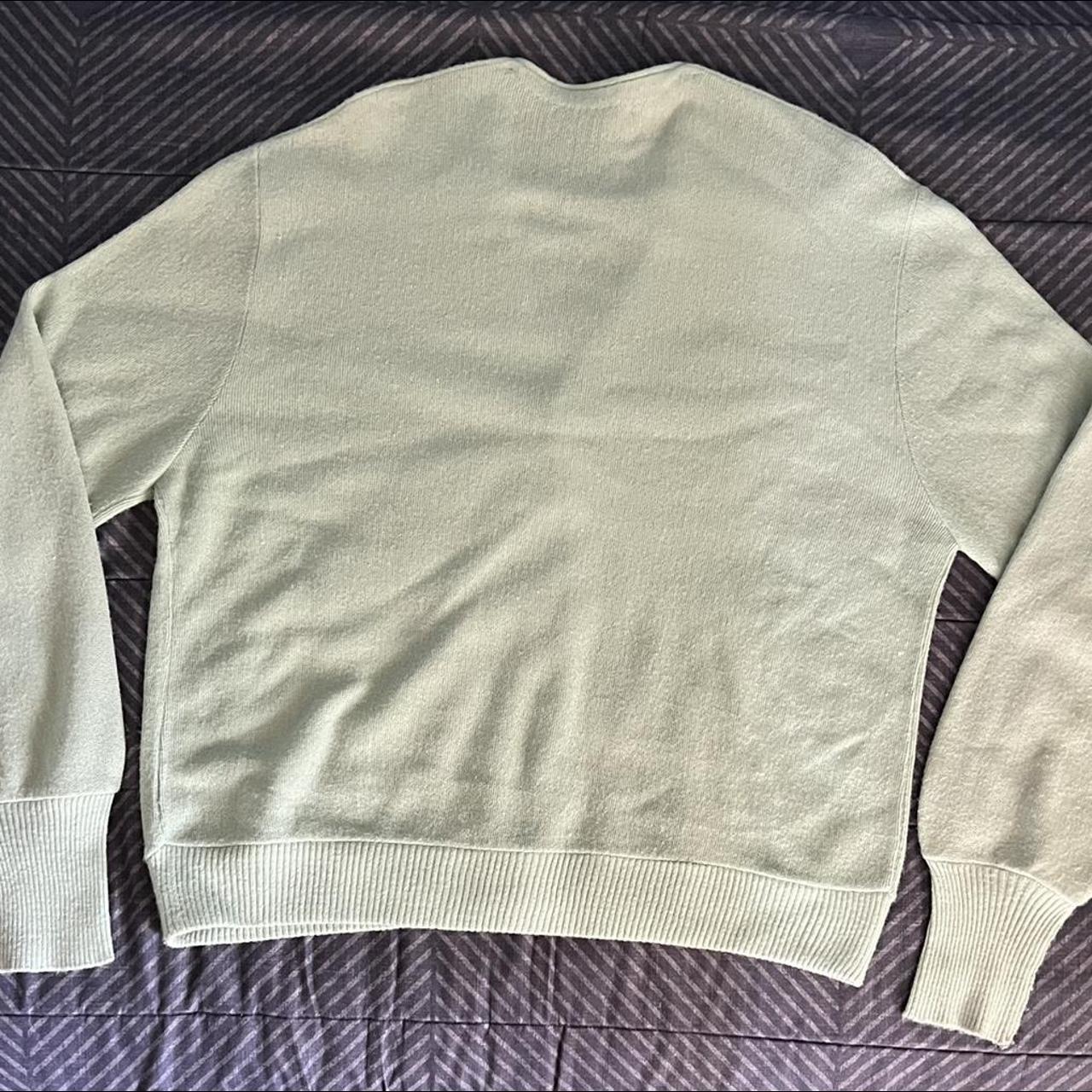 VINTAGE Wool Mint Green Cardigan XL Thick material,... - Depop