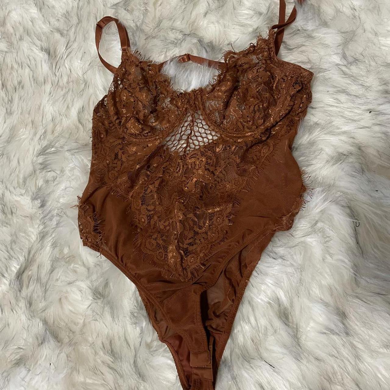 Burnt orange lace bodysuit Clearance