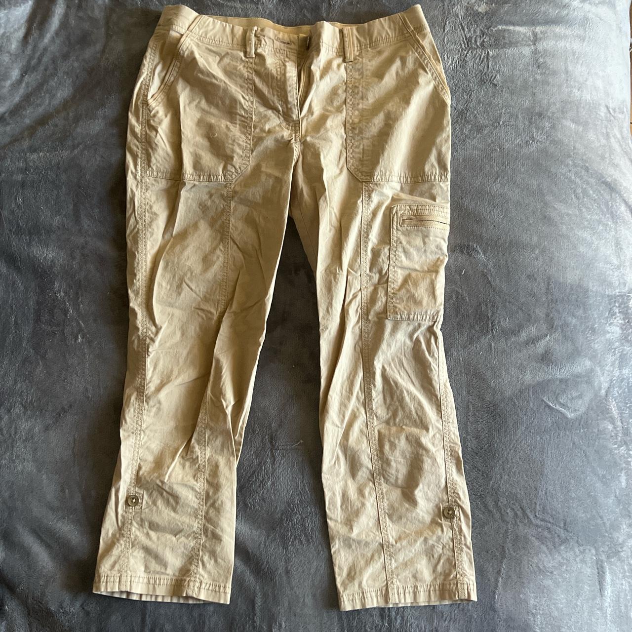 Chicos cargo khaki mid length pants Super cute with... - Depop