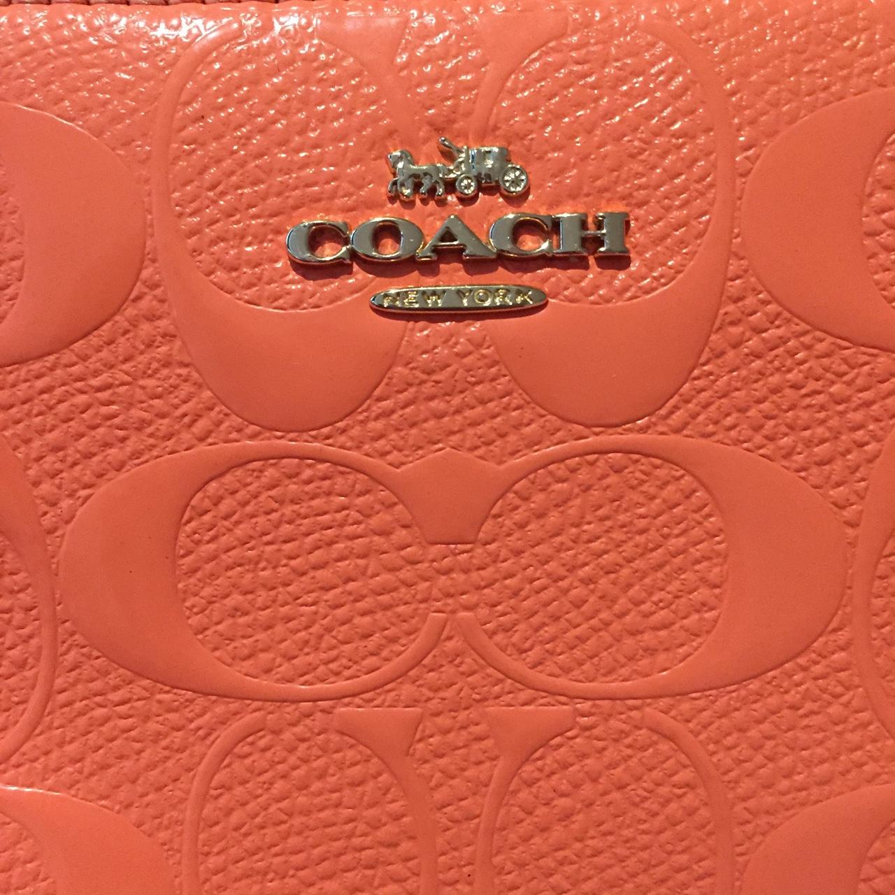 COACH Mini Skinny ID Case in Crossgrain Leather Bright Orange Style No.  88250 - Walmart.com